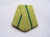 Колодка из алюминия, однослойная с лентой к медали За оборону Ленинграда