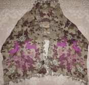 Шаль камуфльована довга в баварському стилі, едельвейси