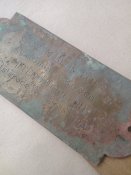 Табличка от чего-то наградного.1939г. Вост.Пруссия.