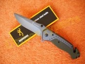 Складной тактический нож Browning DA166 Хаки стеклобой стропорез 23.5 см