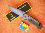 Складной тактический нож Browning DA166 Хаки стеклобой стропорез 23.5 см