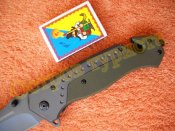 Складной тактический нож Browning DA166 Хаки стеклобой стропорез 23.5 см