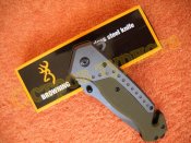 Складной тактический нож Browning DA166 Хаки стеклобой стропорез 23.5 см