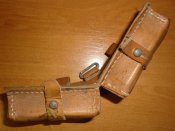 Подсумок Gewehr 43, кожа-шагрень, клеймо Ros 1944