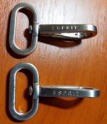 Карабины Esprit для ремешка, металл, длина 61 мм, 2 шт, Германия