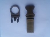 Держатель - подвес для бутылки, фляги, на ремень системы &quot;MOLLE&quot; серый койот (2 шт.)