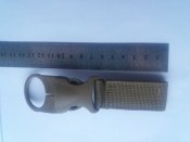Держатель - подвес для бутылки, фляги, на ремень системы &quot;MOLLE&quot; серый койот (2 шт.)
