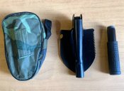 Туристическая складная саперная лопата 5 в 1 в чехле