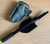 Туристическая складная саперная лопата 5 в 1 в чехле