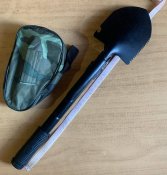 Туристическая складная саперная лопата 5 в 1 в чехле