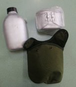 Французская фляга M-47, с металлической кружкой в термочехле. Mil-Tec, Германия.