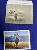 Марки русский военный корабль …. Конверт и открытка