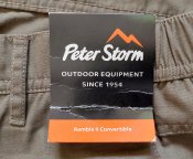 Трекинговые брюки Peter Storm, штаны-шорты, 2 в 1, размер 38R, олива, склад, Мьянма