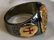 Перстень лицарський тамплієр розм.22