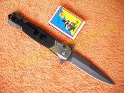 Ніж викидний FA52 black полуавтоматичний склобій G10