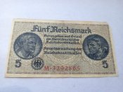 5 бумажных марок нацисткой Германии