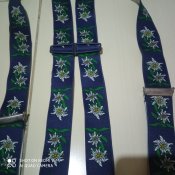 підтяжки Х-подібні.едельвейс,РСТ Німеччина. Б/В. довжина115см. 135см.