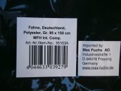 Прапор Німеччини з металевими люверсами 90x150 см. MFH. Німеччина