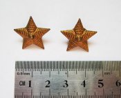 Звездочки большие на погоны = 1950-е гг. = винт = советская армия - СССР = тяж.металл = 2 шт.