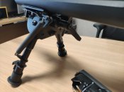 Сошки с качалкой по типу Harris S-BRM 6"-9" с креплением на антабку (Китай)