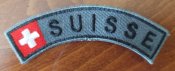 Шеврон, нарукавная нашивка на китель Suisse, 100 х 22 мм, 2005 г, армия ВС Швейцария