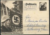 Рейх Открытка прошла почту NSDAP