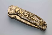 Ніж складний Browning skeleton Gold (1396)