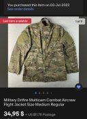 Вогнетривкий кітель / Drifire Multicam Combat Aircrew Flight Jacket