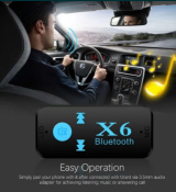 Безпровідний AUX Bluetooth ресивер X6 + microSD приймач,адаптер (1 шт.)