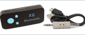 Безпровідний AUX Bluetooth ресивер X6 + microSD приймач,адаптер (1 шт.)