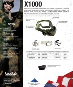Захисна  маска Bolle X1000 Tactical Black модель 40132