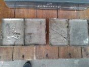 Портсигар Пограничник с собакой 30х годов