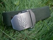 Ремінь "Тризуб" Україна, олива. (1 шт.)
