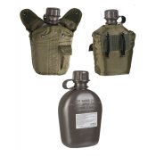 Фляга олива USA в термочехле, пищевой пластик, Mil-Tec Германия. Новая