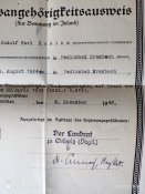 Акт доказательства гражданства Германии 3 Рейха  1942г