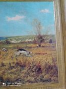 Картина на стіну ,, полювання на лисиць"  31см.Х 39 см.1979 р.
