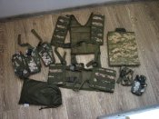 Разгрузка, подсумки магазов АК и гранатные, сумка сброса пустых маг-в + дождевик бонусом. Все новое
