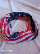 шарф в стилі прапора USA .:50 см.Х  90см.б.в.