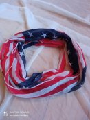 шарф в стилі прапора USA .:50 см.Х  90см.б.в.