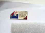 13 значков (7 депутатов и 6 студенческих отрядов)
