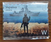 Магнит на холодильник в виде марки W, магніт, русскій воєнний корабль, іді на