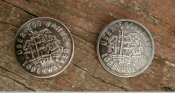 Пуговицы 6 шт. 2,8 см. клейма Ges.Gesch. VW.