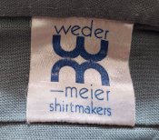 Рубашка армейская Weder-Meier, хлопок, ворот 40, лёгкое б/у, 70-е годы, армия ВС Швейцарии