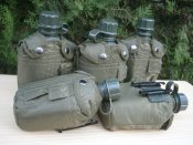 Фляга армійська US Army bottle 1 л пластикова в чохлі. MiL-tec.