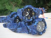 Годинник чоловічий спортивний Skmei 1637 Blue-Military, камуфляж.
