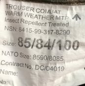 Штани MTP Warm weather - 85/84/100 insect repellent - заміри в описанні
