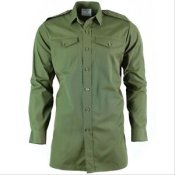 British Army Olive Man's Shirt 35/37 - сорочка ЗС Великобританії - заміри в описанні