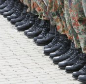 Загальновійськові берци Бундесверу (Німеччина, "Haix") ( mod. BW 2000 ). розмір - 270 мм