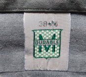Рубашка нательная Durable, хлопок, ворот 39, 70-e годы, склад, армия ВС Швейцарии, под Вермахт