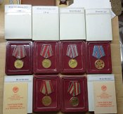 30.40.50.60.70 лет ВС СССР с документами в футлярах. Коллекция.